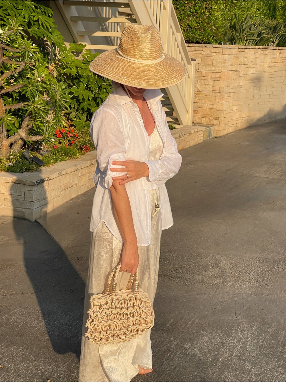 Straw Sun Hat - Natural Beige Wide Brim